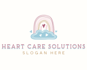 Rainbow Cloud Daycare logo design