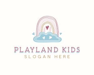 Rainbow Cloud Daycare logo design