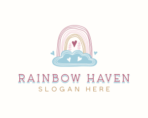 Rainbow Cloud Daycare logo design