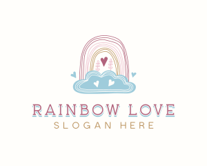 Rainbow Cloud Daycare logo design