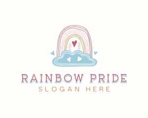 Rainbow Cloud Daycare logo design