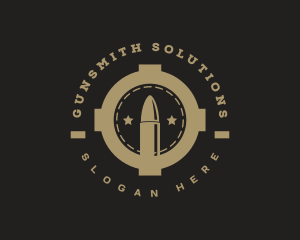 Military Bullet Target logo design