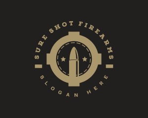 Military Bullet Target logo design