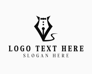 Suit - Pen Tuxedo Tailor logo design