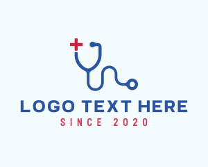 Red Cross - Medical Stethoscope Letter Y logo design