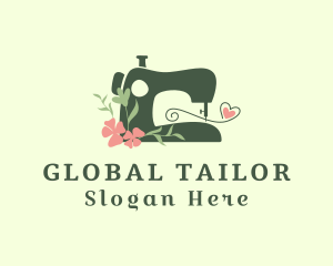 Sewing Machine Tailoring  logo design