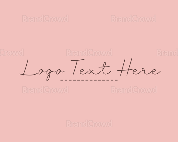 Feminine Cursive Signature Logo