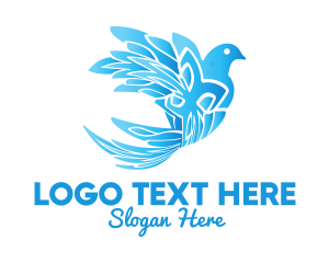 Fly - Crystal Blue Bird logo design