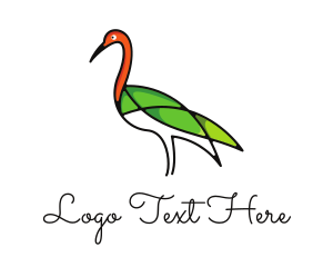 South Africa - Green Crane Outline logo design