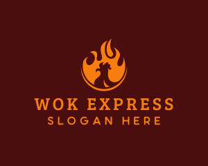 Flame Grilled Chicken logo design