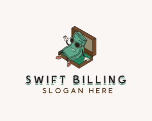 Dollar Money Briefcase logo design