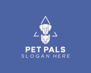 Cat Dog Pet Roof logo design