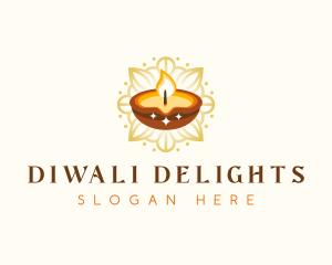 Diwali - Spiritual Candle Light logo design