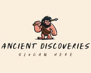 Stone Age Caveman logo design