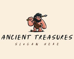 Stone Age Caveman logo design