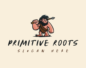 Stone Age Caveman logo design