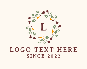 Flower - Leaf Tulip Wreath logo design