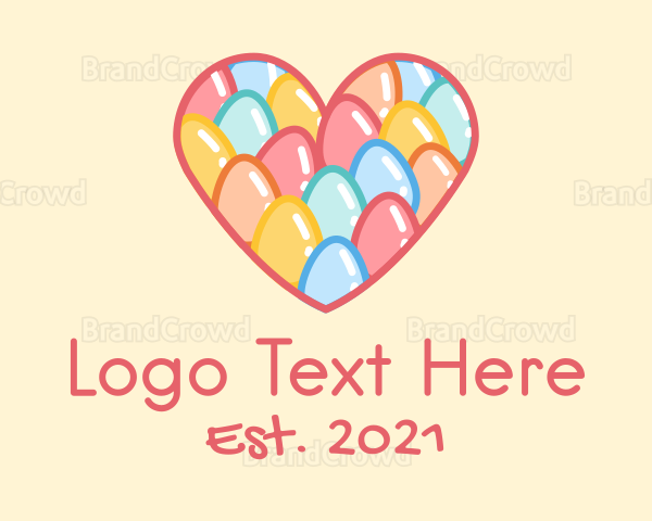 Easter Egg Heart Logo