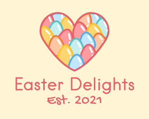 Easter Egg Heart logo design