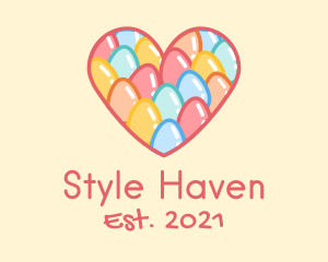 Heart - Easter Egg Heart logo design