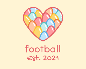 Egg - Easter Egg Heart logo design