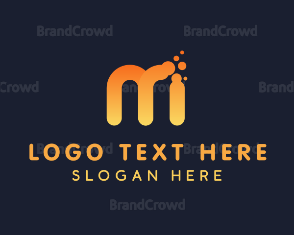 Startup Modern Digital Letter M Logo