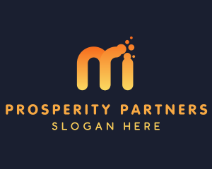 Startup Modern Digital Letter M Logo