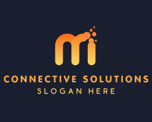 Communicate - Startup Modern Digital Letter M logo design