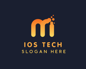 Ios - Startup Modern Digital Letter M logo design