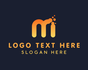 Startup Modern Digital Letter M logo design