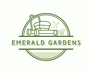 Lawn Mower Grass Yard logo design