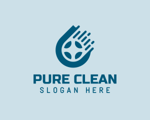 Car Tire Wheel Cleaning logo design