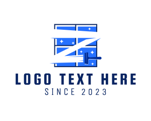 Letter Z - Window Cleaning Letter Z logo design
