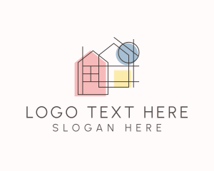 Company - House Architecture Contractor logo design