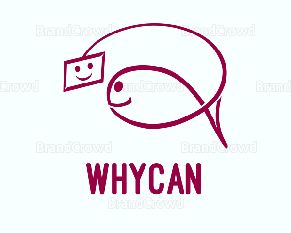 Cute Selfie Fish Logo