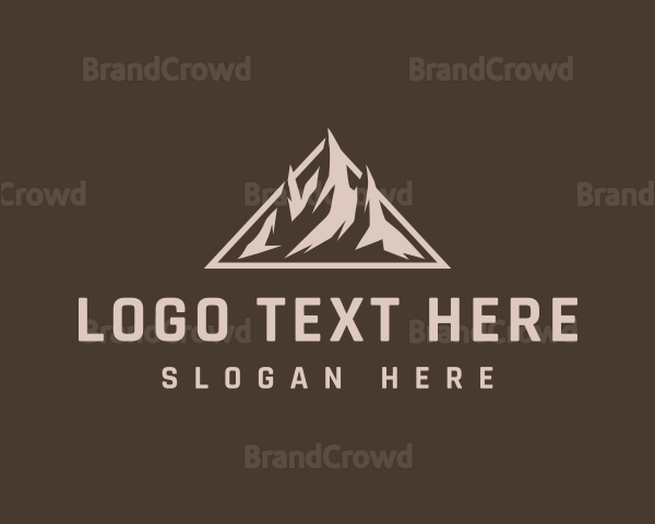 Geometric Triangle Mountain Logo