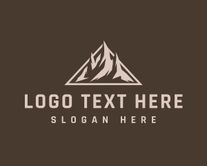 Geometric Triangle Mountain logo design