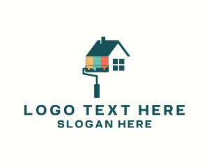 Handyman - House Paint Roller logo design