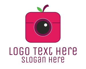 Pink Camera - Berry Instagram Camera logo design
