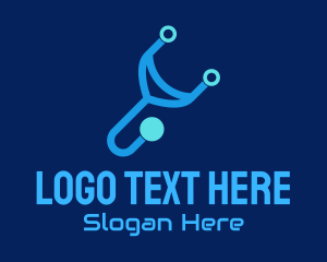 Blue Digital Stethoscope Logo