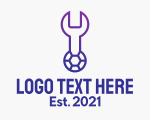 Soccer Ball Wrench  logo design