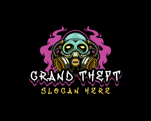 Skull Gas Mask Gaming Logo