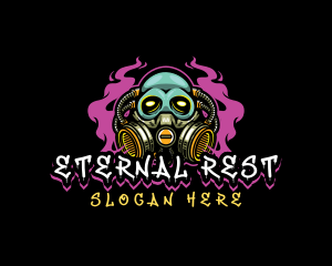 Undead - Skull Gas Mask Gaming logo design