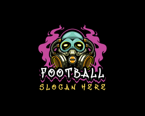 Respirator - Skull Gas Mask Gaming logo design