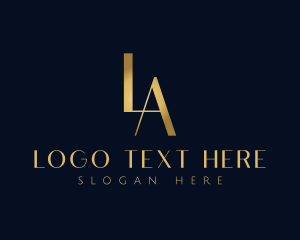 Nuptials - Luxury Letter LA Monogram logo design