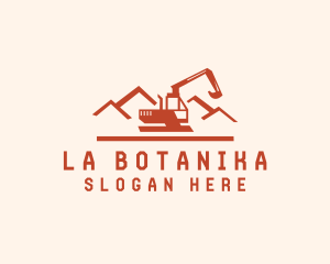 Industrial Excavator Mountain Logo