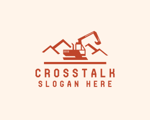 Industrial Excavator Mountain Logo