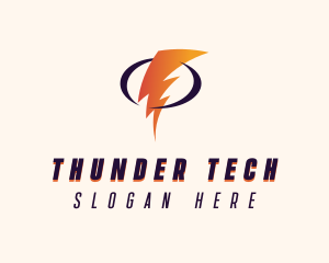 Thunder Lightning Bolt logo design