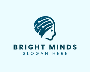 Science - Human Brain Technology logo design