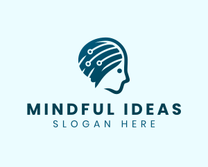 Thought - Human Brain Technology logo design